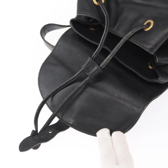GUCCI Bamboo Backpack Leather Black Gold 003 2058 0016 Auth 154504 main image 12